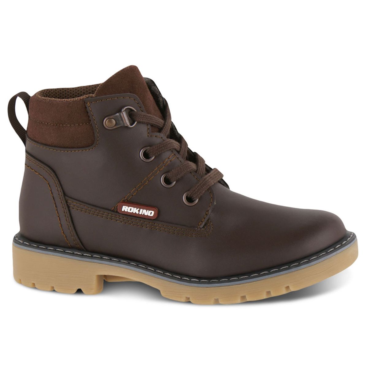 Bota Casual Rokino 3154 Color Café Para Niño