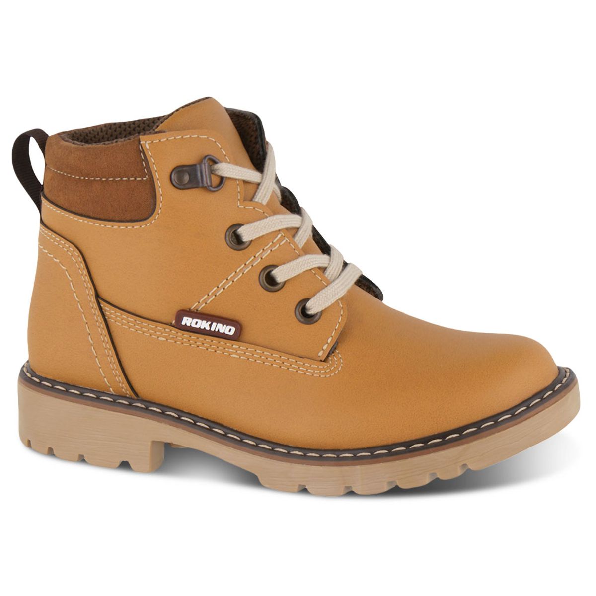 Bota Casual Rokino 3154 Color Miel-Marrón Para Niño