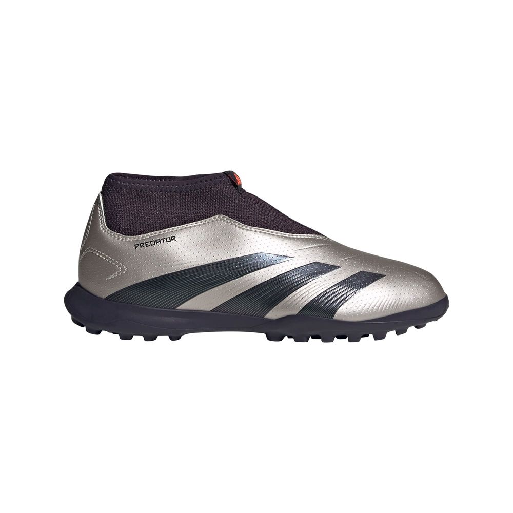 Calzado De Fútbol Predator League Sin Cordones Pasto Sintético Niños Adidas Gris Niños