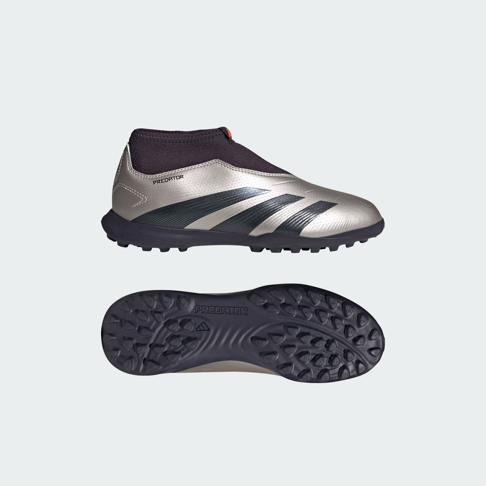 Foto 5 pulgar | Calzado De Fútbol Predator League Sin Cordones Pasto Sintético Niños Adidas Gris Niños