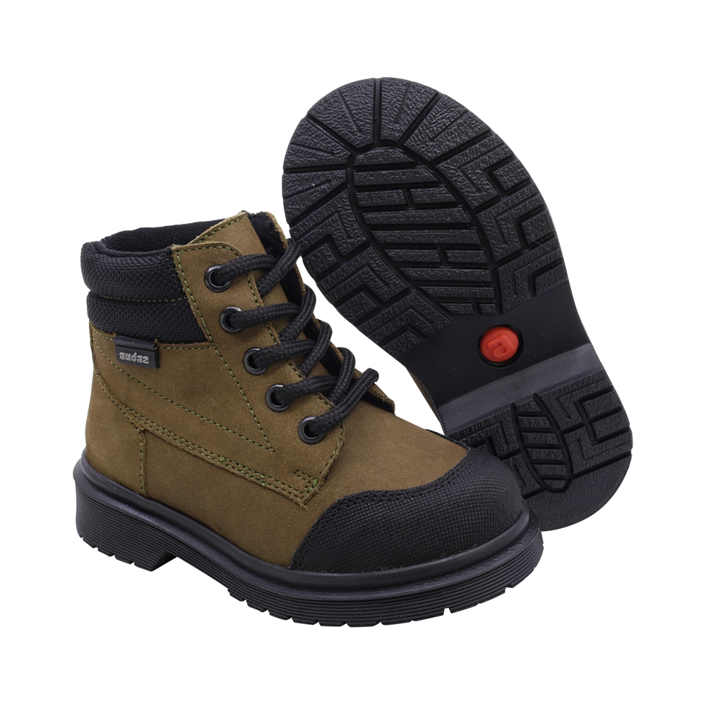 Foto 6 | Bota De Piel Para Niño Audaz 424009-p Verde Tipo Outdoor