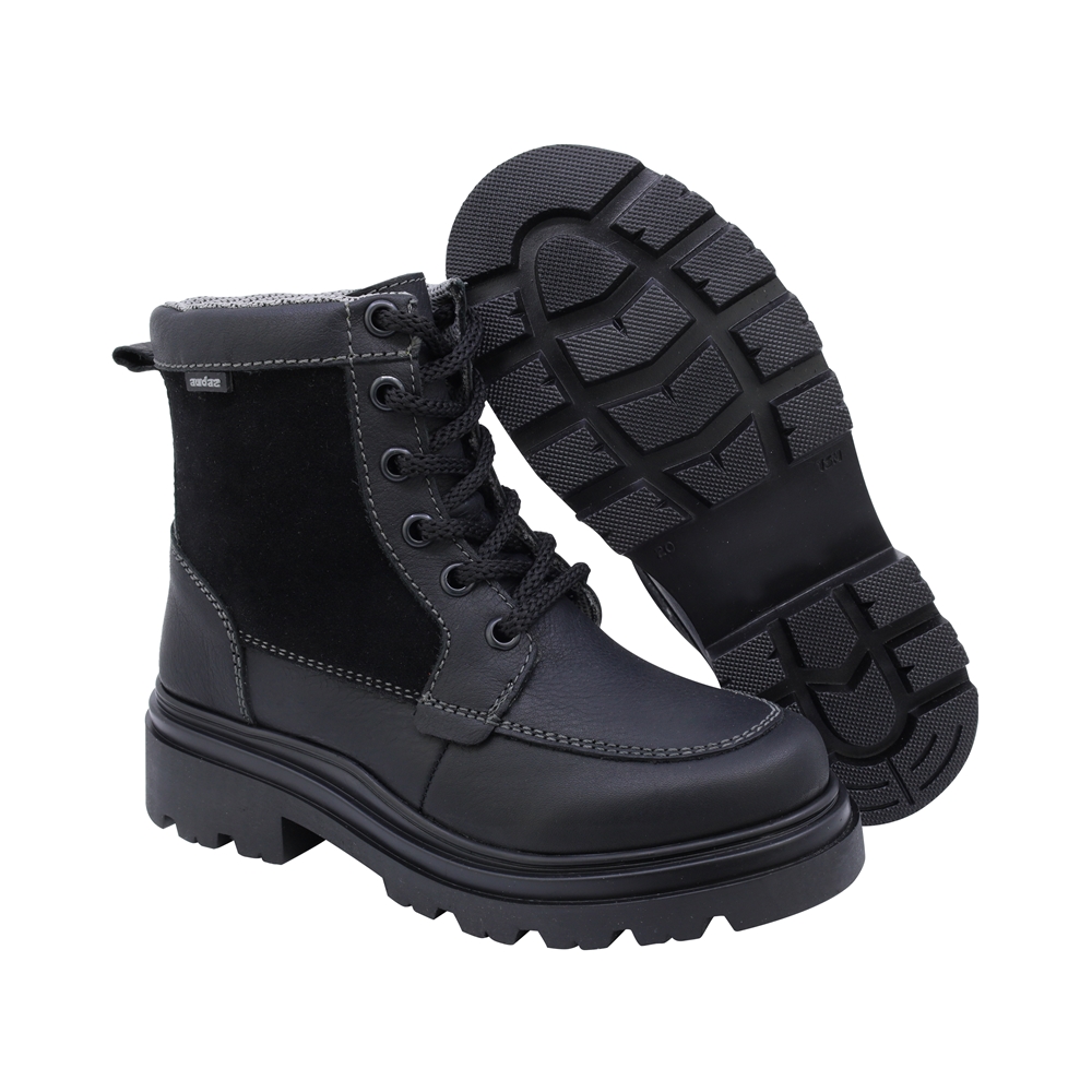 Foto 6 | Bota De Piel Para Niño Audaz 434001-a Negro Ajuste Agujeta