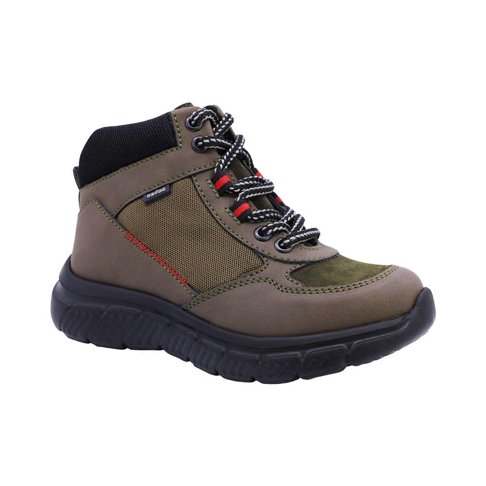 Bota Casual Para Niño Audaz 443204-p Verde Ajuste Agujeta