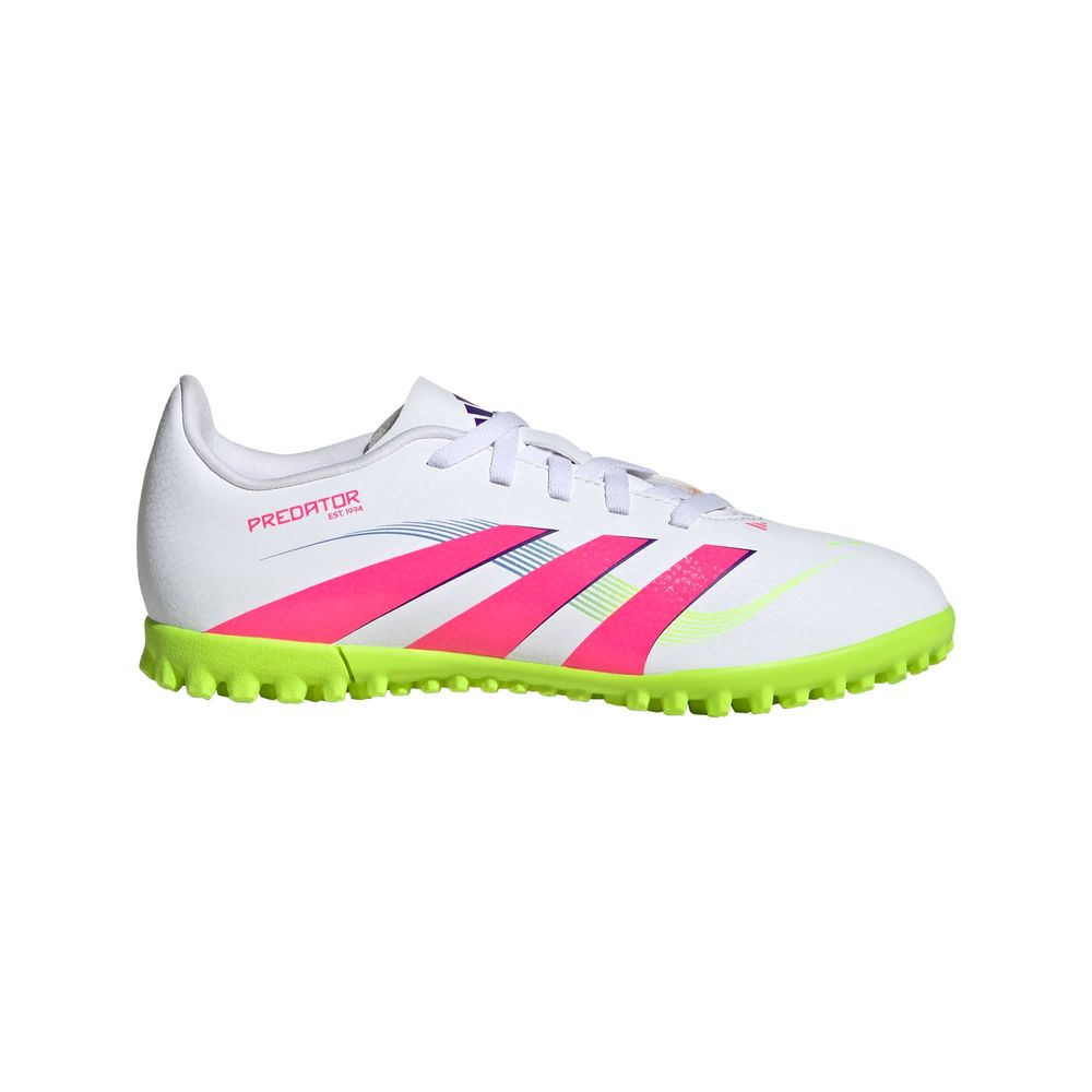 Foto 2 pulgar | Tenis de Fútbol Predator Club Pasto Sintético Niños Adidas Blancos para Niños