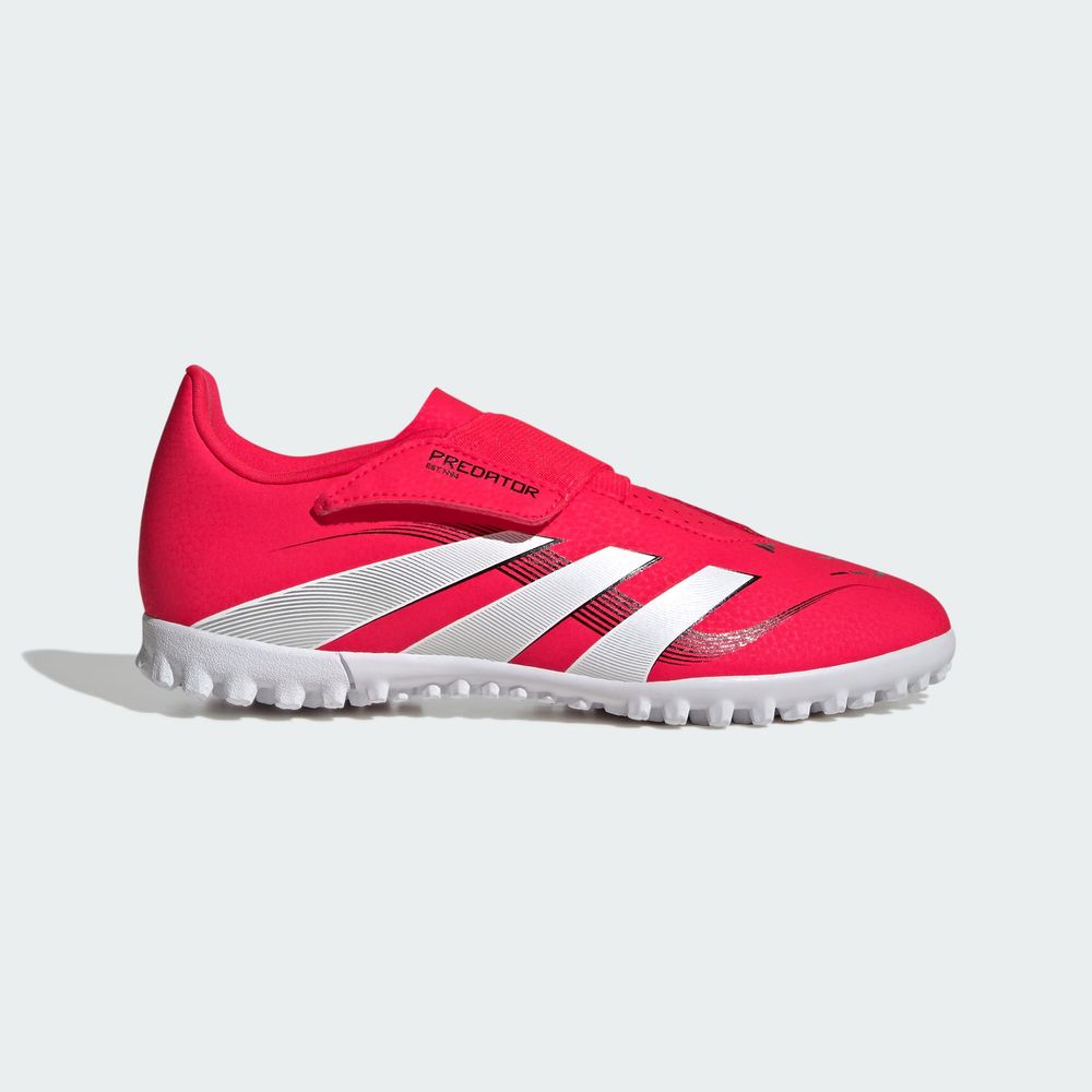 Foto 3 pulgar | Calzado De Fútbol Predator Club Cierre Por Contacto Pasto Sintético Niños Adidas Rojo Niños