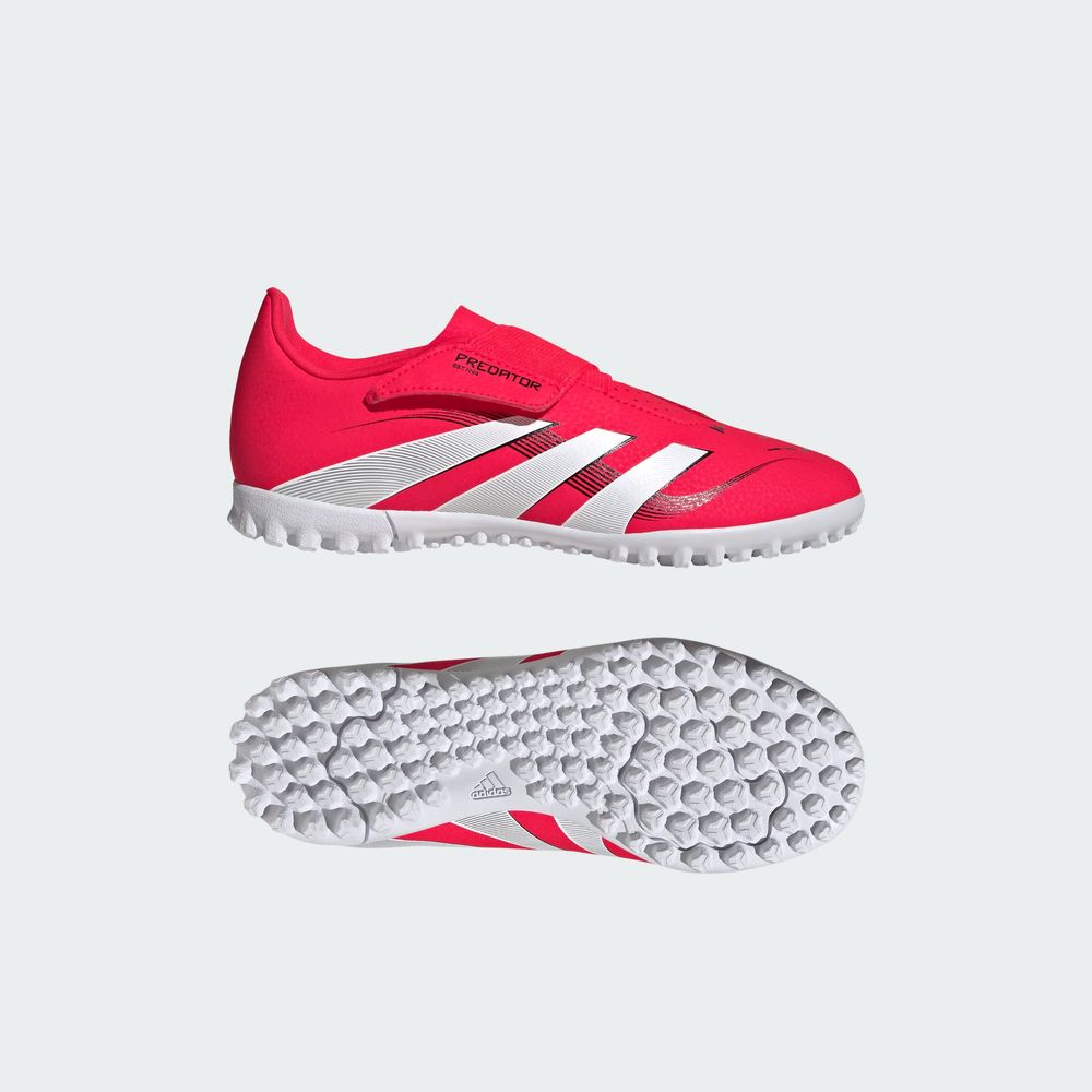 Foto 5 pulgar | Calzado De Fútbol Predator Club Cierre Por Contacto Pasto Sintético Niños Adidas Rojo Niños