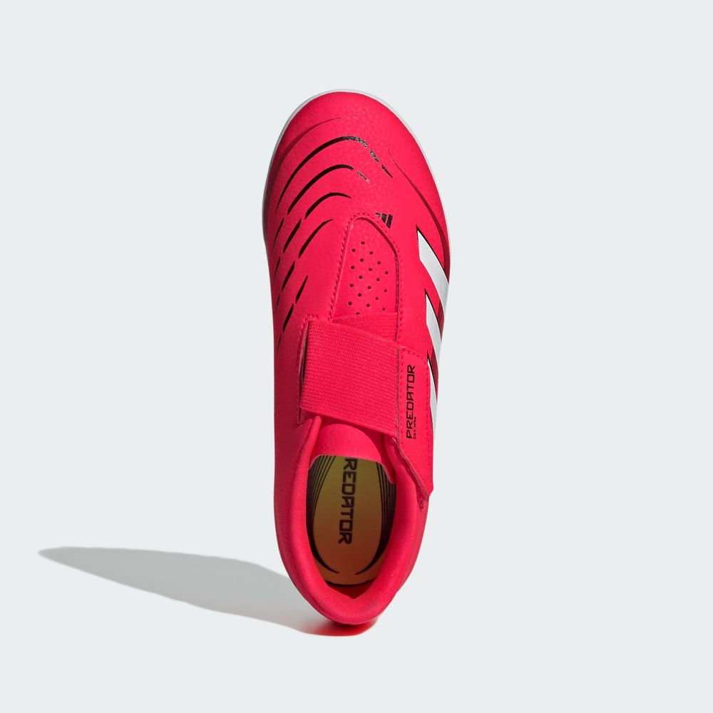 Foto 5 | Calzado De Fútbol Predator Club Cierre Por Contacto Pasto Sintético Niños Adidas Rojo Niños