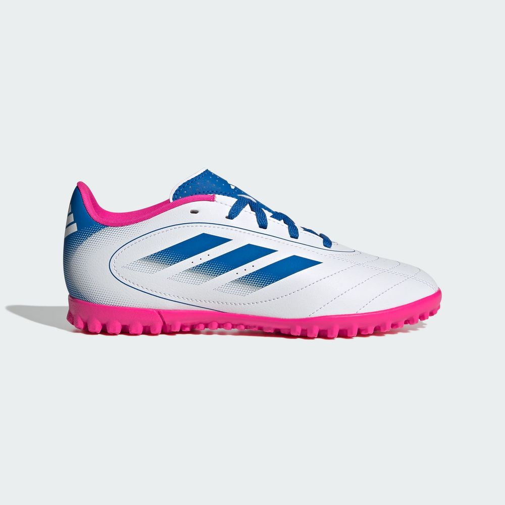 Foto 3 pulgar | Tenis Goletto Ix Tf J Adidas Blancos para Niños
