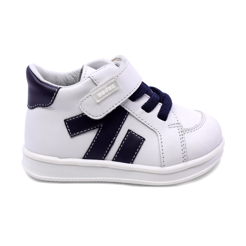 Foto 3 pulgar | Bota Casual para Niño Audaz Blanco Ajuste Doble Velcro