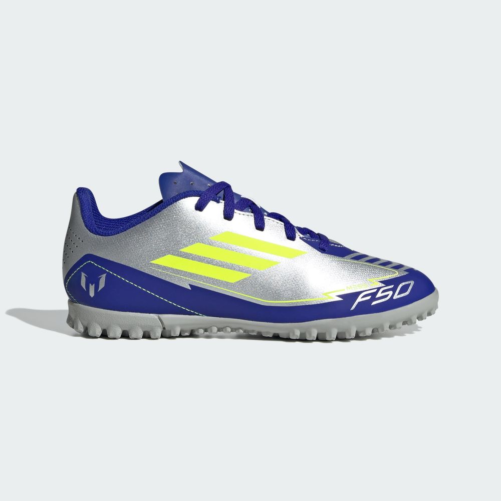Foto 3 pulgar | F50 Club Tf J Messi Adidas Plata Niños