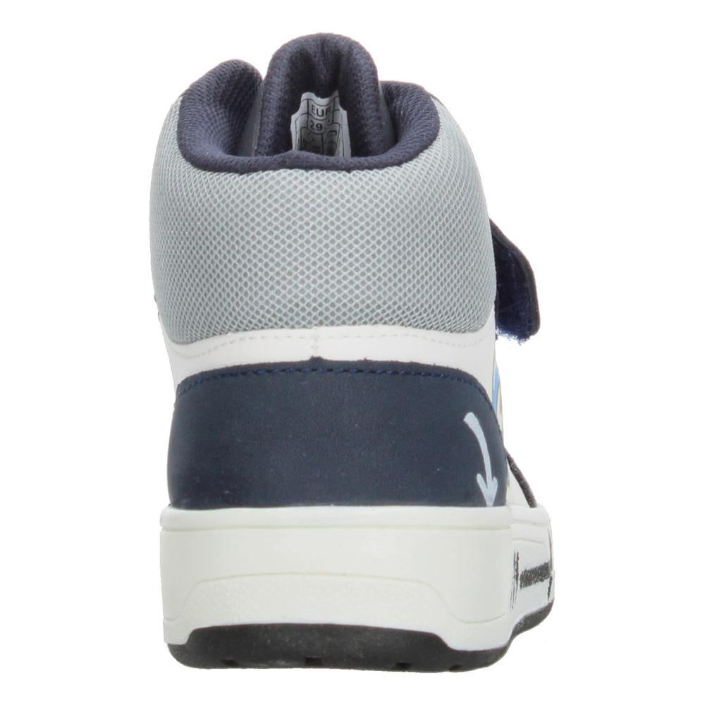 Foto 8 pulgar | Tenis Niño Vavito Grafiti Azul Marino Mid Cut Tipo Bota Casual Streetwear Moderno Original Sneakers Blanco