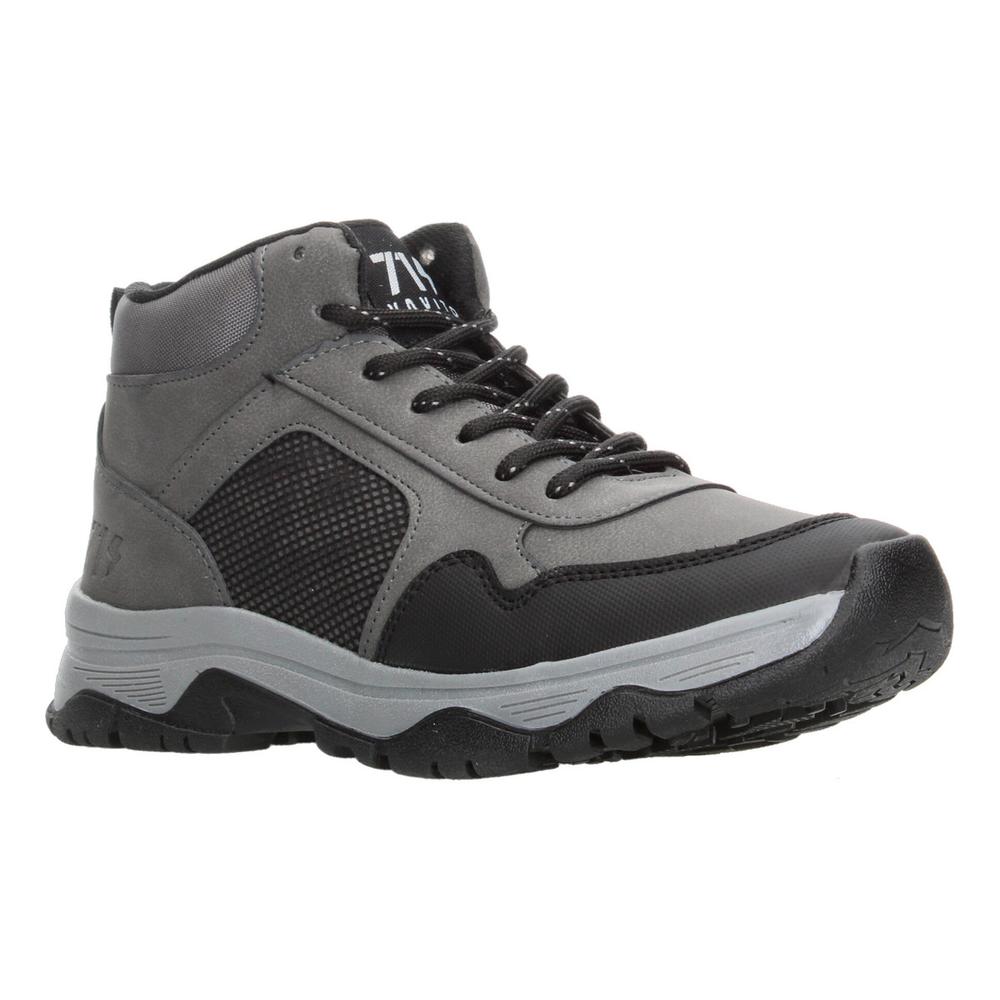 Foto 3 pulgar | Bota Niño Vavito Gris Invierno Confort Moderno Moda Cintas Gris