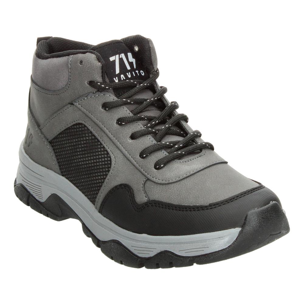 Foto 5 pulgar | Bota Niño Vavito Gris Invierno Confort Moderno Moda Cintas Gris