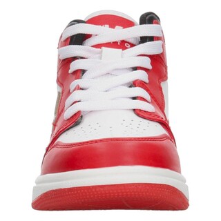 Foto 6 | Tenis Niño Vavito Rojo Blanco Tipo Bota Diseño De Estrella Casual Sneakers Cintas Ajustables Blanco