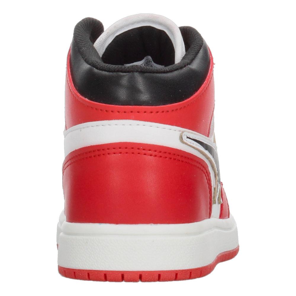 Foto 8 pulgar | Tenis Niño Vavito Rojo Blanco Tipo Bota Diseño De Estrella Casual Sneakers Cintas Ajustables Blanco