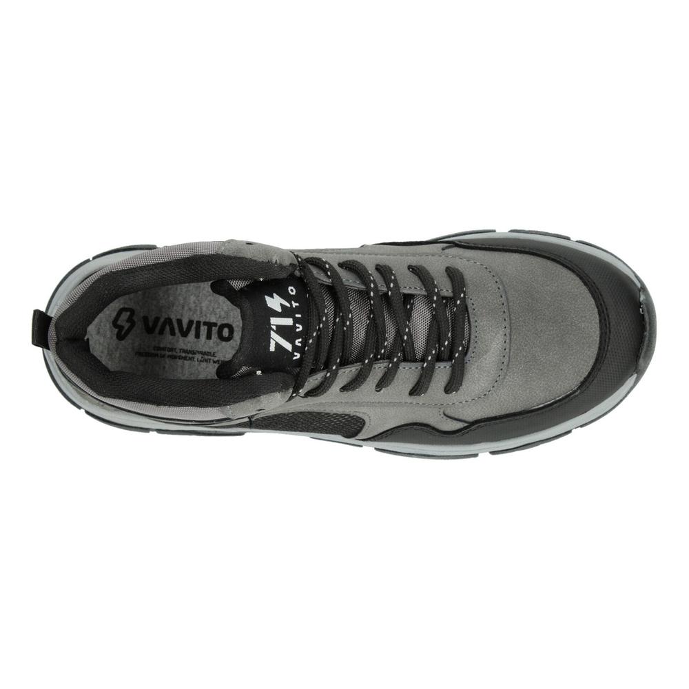 Foto 9 pulgar | Bota Niño Vavito Gris Invierno Confort Moderno Moda Cintas Gris