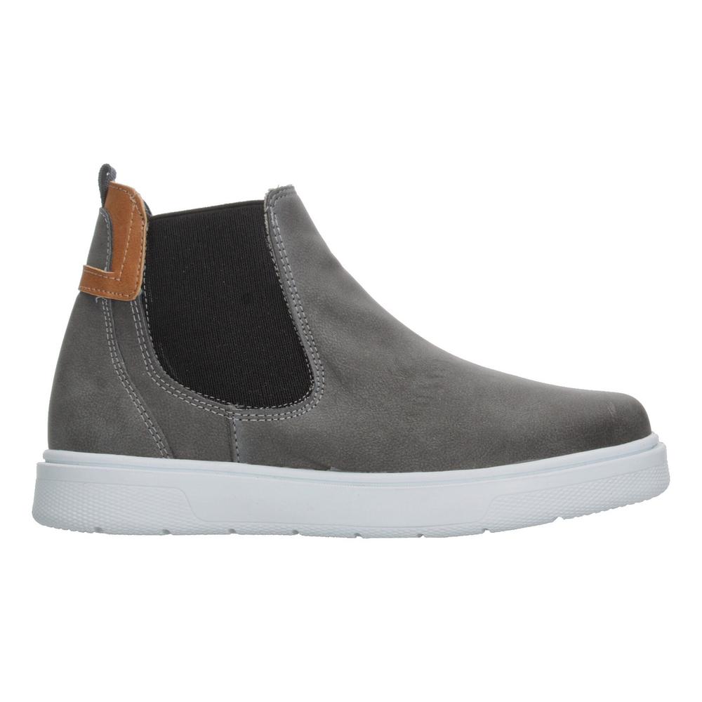 Botas Niño Blasito Gris Casual Chelsea Slip On Zipper Gris