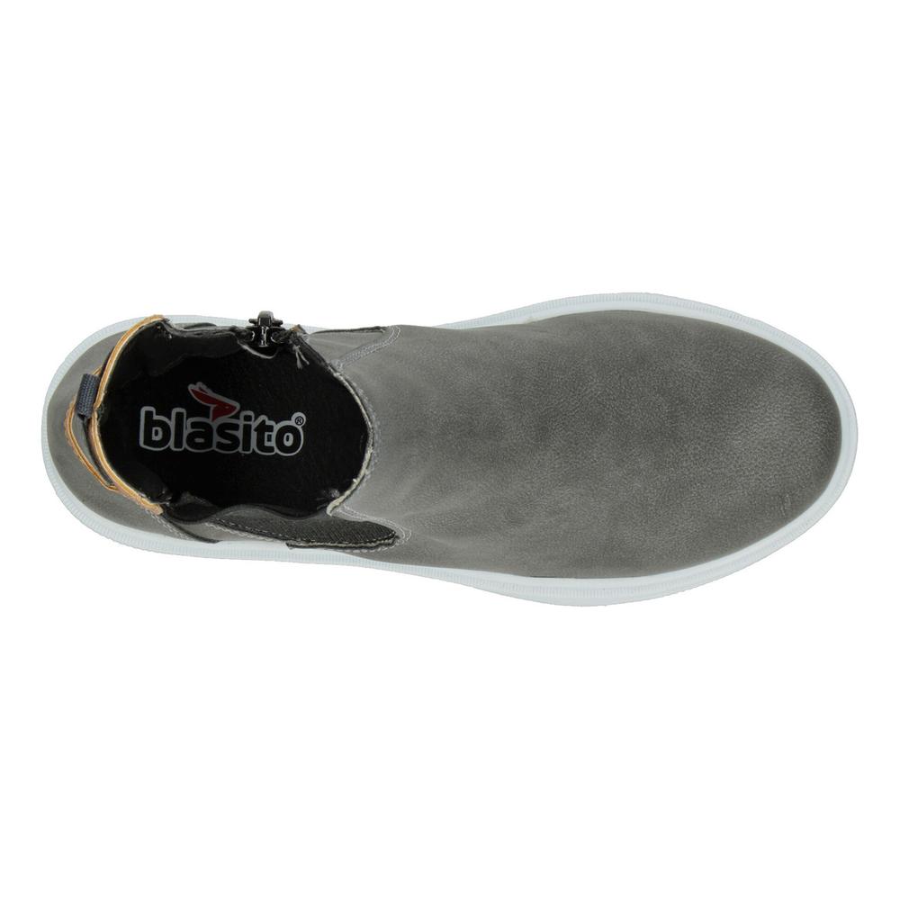 Foto 8 | Botas Niño Blasito Gris Casual Chelsea Slip On Zipper Gris