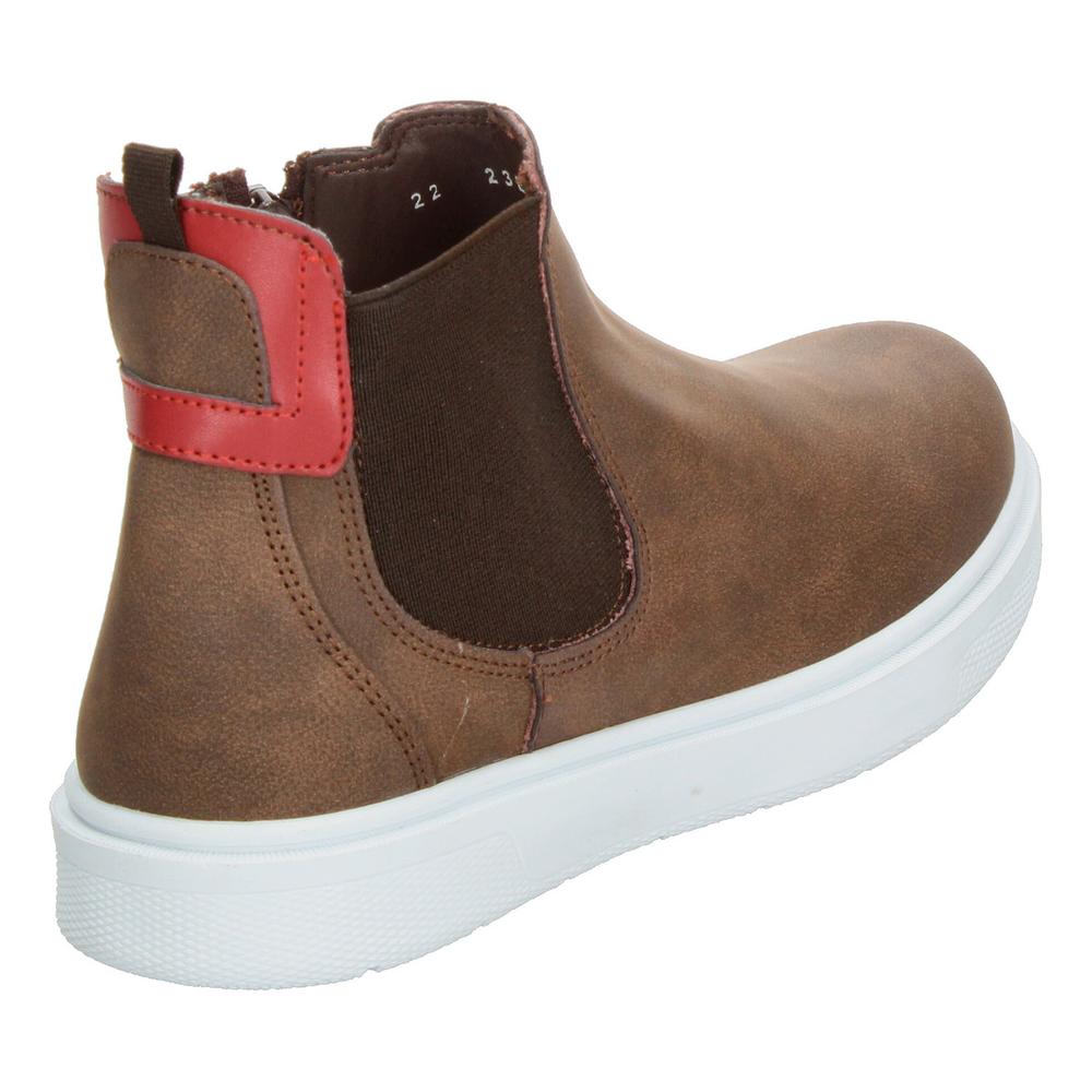 Foto 4 pulgar | Botas Niño Blasito Café Casual Slip On Chelsea Zipper Cafe