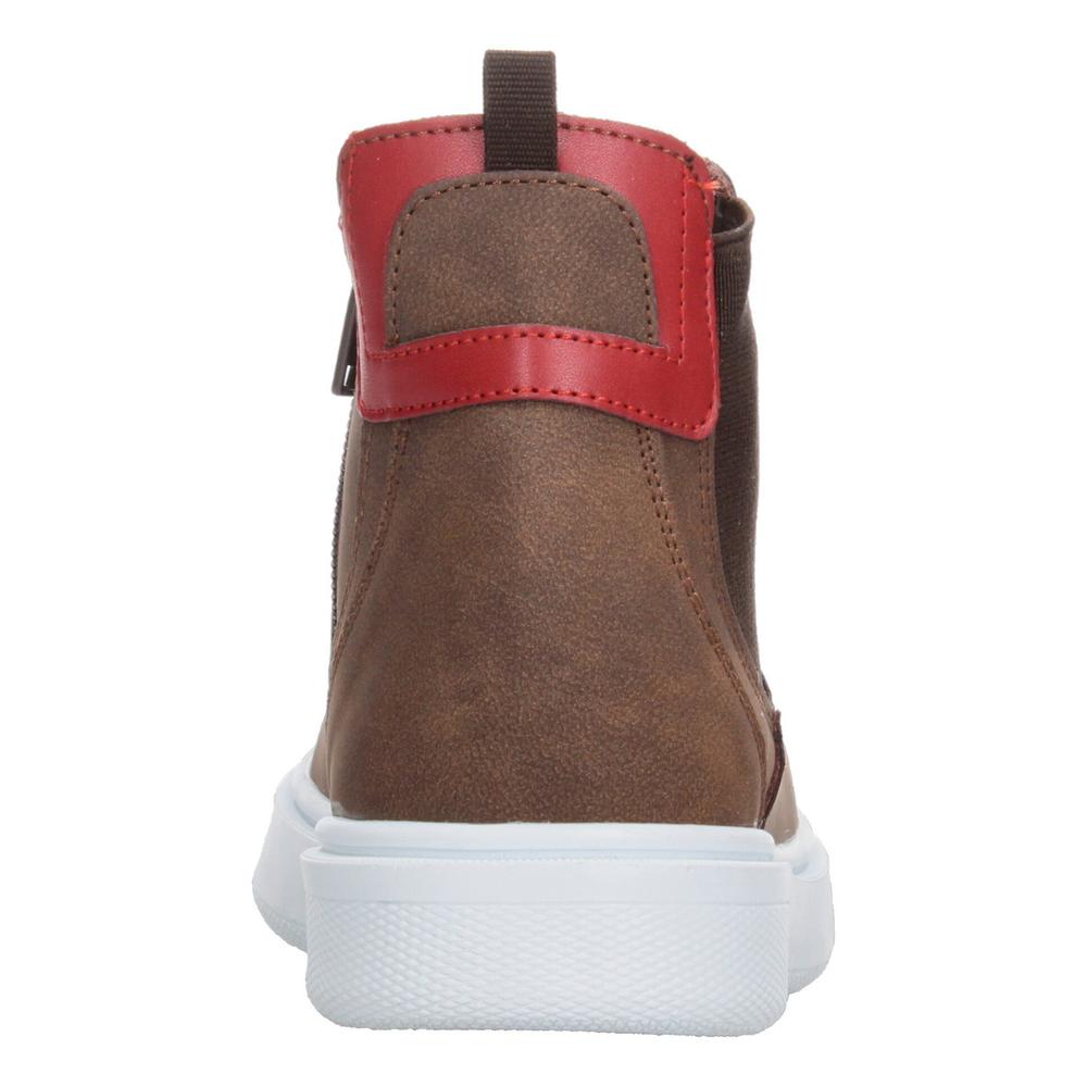 Foto 8 pulgar | Botas Niño Blasito Café Casual Slip On Chelsea Zipper Cafe