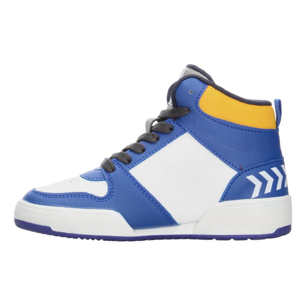 Foto 6 pulgar | Tenis Niño Sonic Azul Tipo Bota Mid Cut Casual Streetwear Ligero Gamer Videojuego Cintas Ajustables Blanco