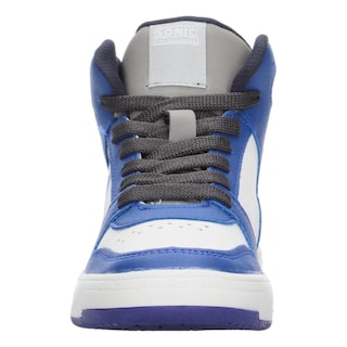 Foto 6 | Tenis Niño Sonic Azul Tipo Bota Mid Cut Casual Streetwear Ligero Gamer Videojuego Cintas Ajustables Blanco
