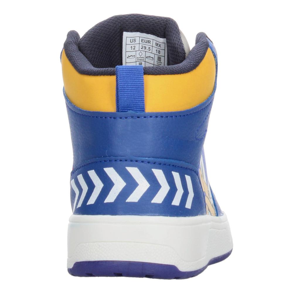 Foto 8 pulgar | Tenis Niño Sonic Azul Tipo Bota Mid Cut Casual Streetwear Ligero Gamer Videojuego Cintas Ajustables Blanco