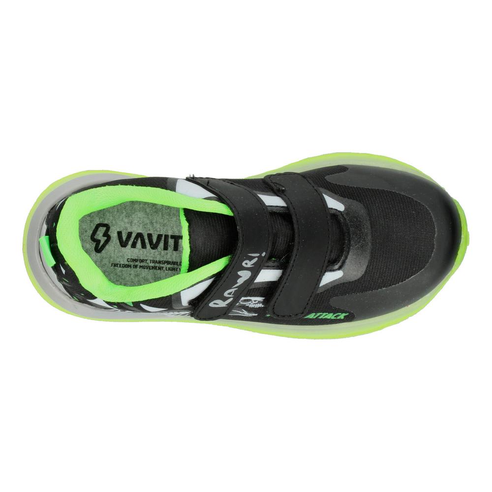 Foto 9 pulgar | Tenis Niño Vavito T-rex Negro Verde Fosforescente Original Sneakers Tipo Bota Infantil Casual Verde