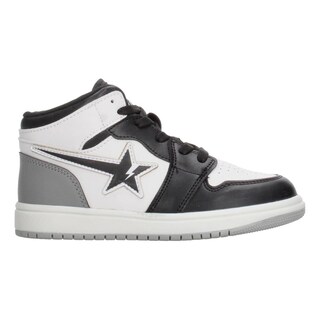 Foto 1 | Tenis Niño Vavito Diseño Estrella Color Blanco Con Negro Original Tipo Bota Urbano Casual Infantil Blanco