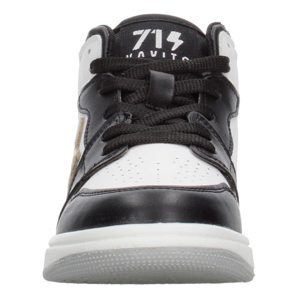 Foto 7 pulgar | Tenis Niño Vavito Diseño Estrella Color Blanco Con Negro Original Tipo Bota Urbano Casual Infantil Blanco
