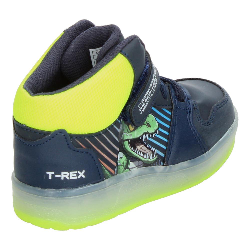 Foto 4 pulgar | Tenis Niño Toddler Vavito T-rex Azul Marino Verde Fosforescente Sneakers Toddler Tipo Bota Original Amarillo