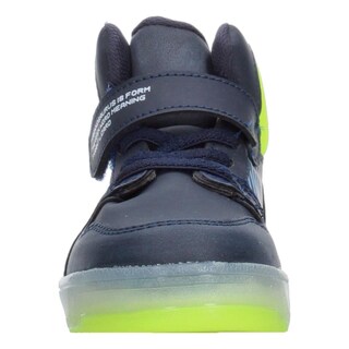 Foto 6 | Tenis Niño Toddler Vavito T-rex Azul Marino Verde Fosforescente Sneakers Toddler Tipo Bota Original Amarillo