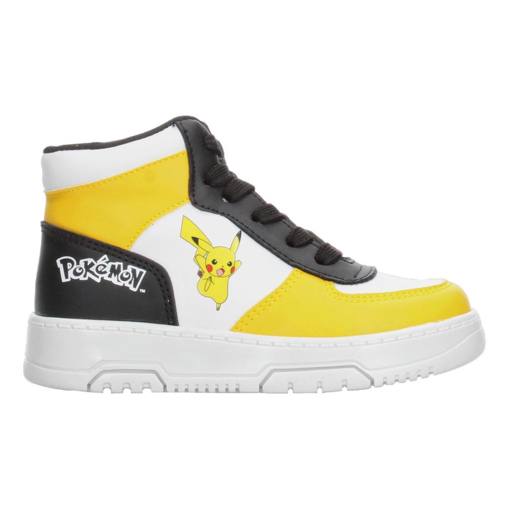 Foto 2 pulgar | Tenis Niño Pokemón Amarillo Detalles Negro Toddler Casual Streetwear Tipo Bota Cintas Ajustables Negro