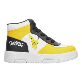Foto 1 | Tenis Niño Pokemón Amarillo Detalles Negro Toddler Casual Streetwear Tipo Bota Cintas Ajustables Negro