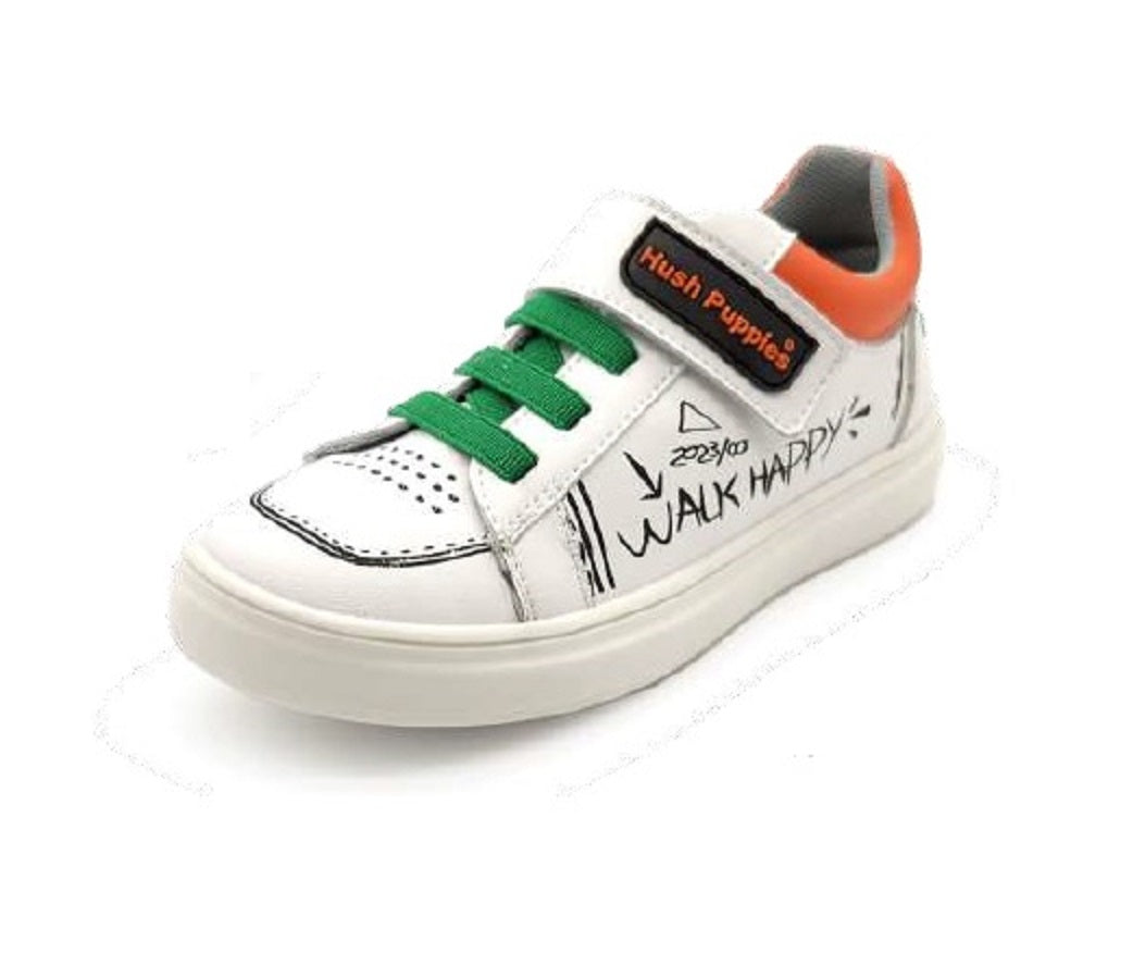 Hush Puppies Kids 286-enrico Color: Blanco Naranja Casual