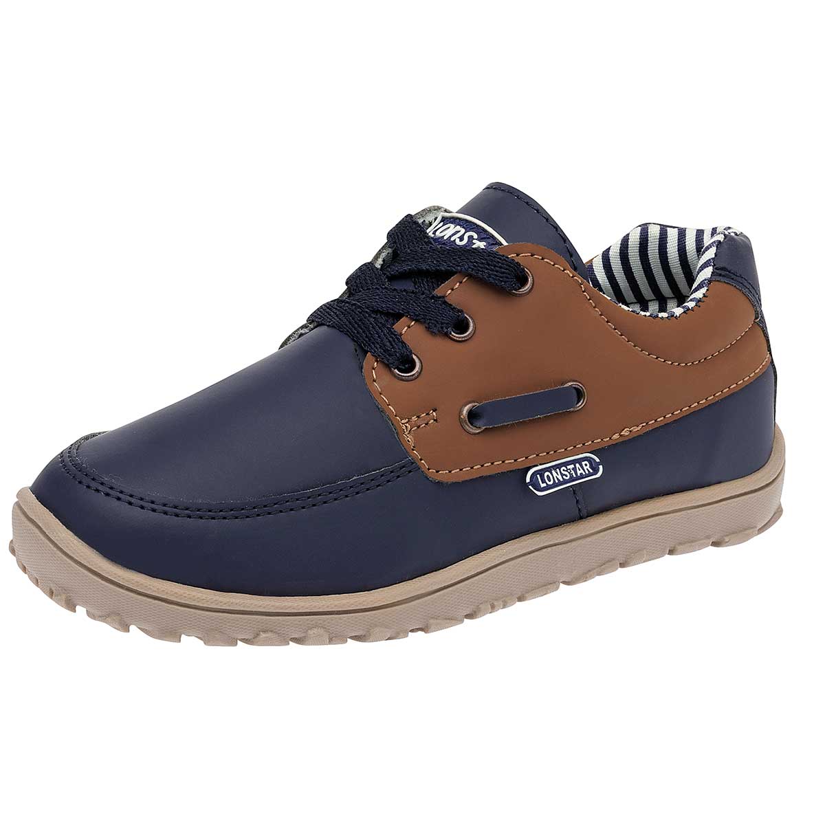 Celex Zapato Casual Para Niño Marino Camel, Código 94223-2