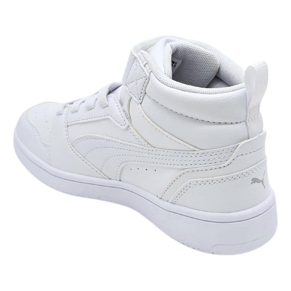 Foto 6 pulgar | Tenis para Niños Puma Rebound V6 Mid Bota Blancos