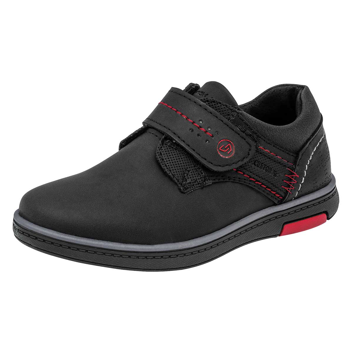 Foto 2 pulgar | Negro Total Zapato Casual Para Niño Negro