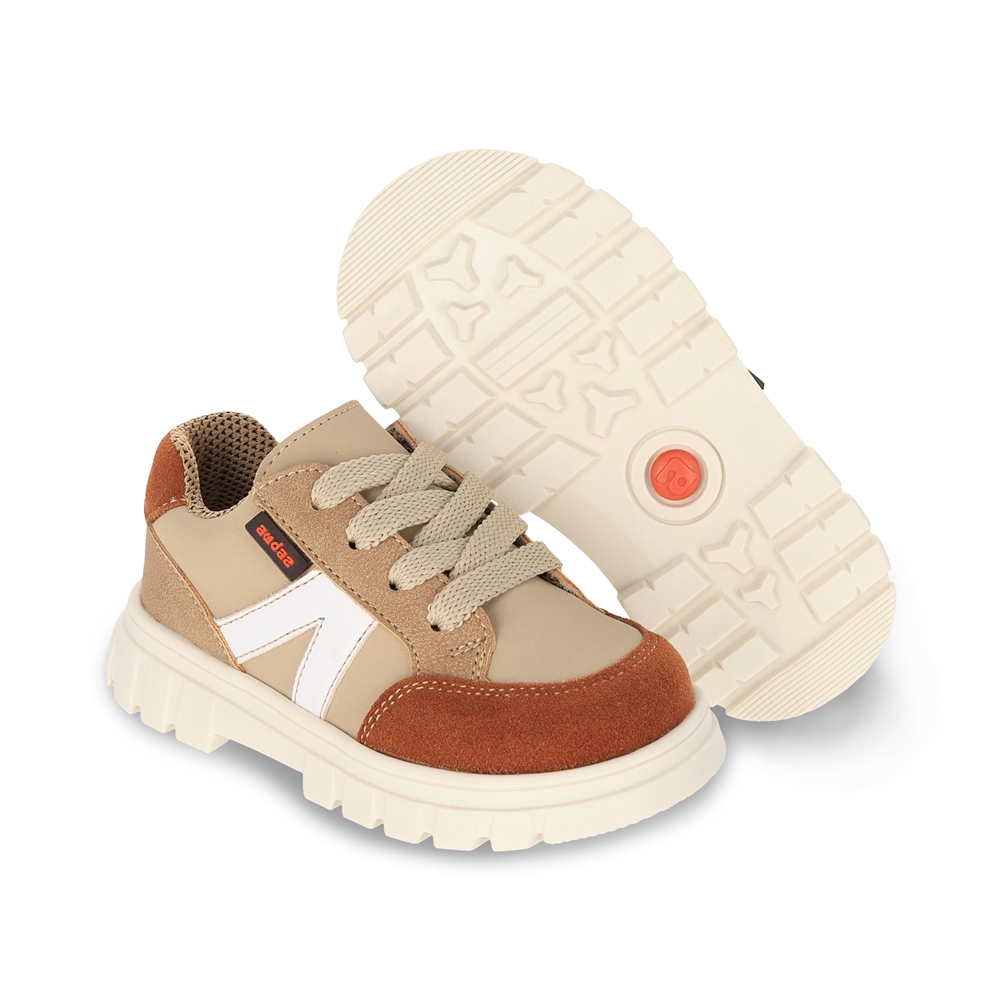 Foto 7 pulgar | Zapato Casual Para Niño Audaz Color Beige 153002-l Con Agujeta Elastica