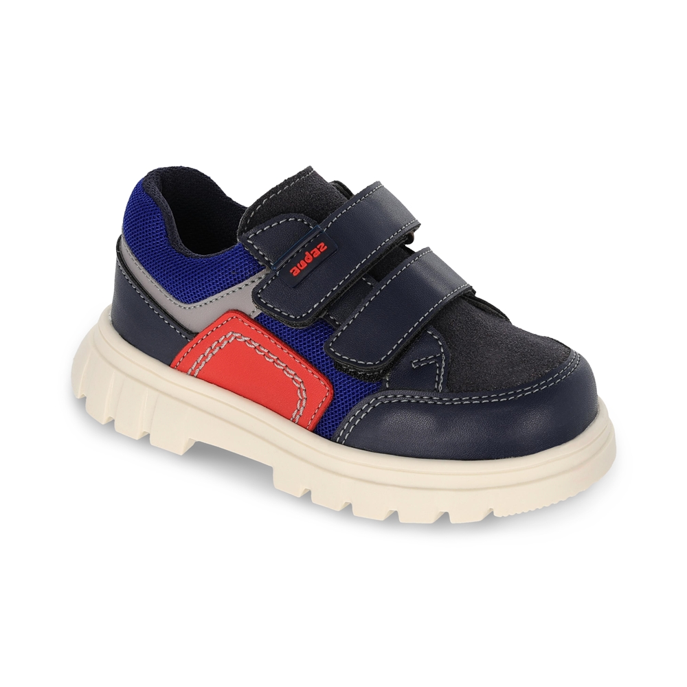 Foto 2 pulgar | Zapato Casual para Niño Audaz Azul Marino Doble Ajuste Velcro