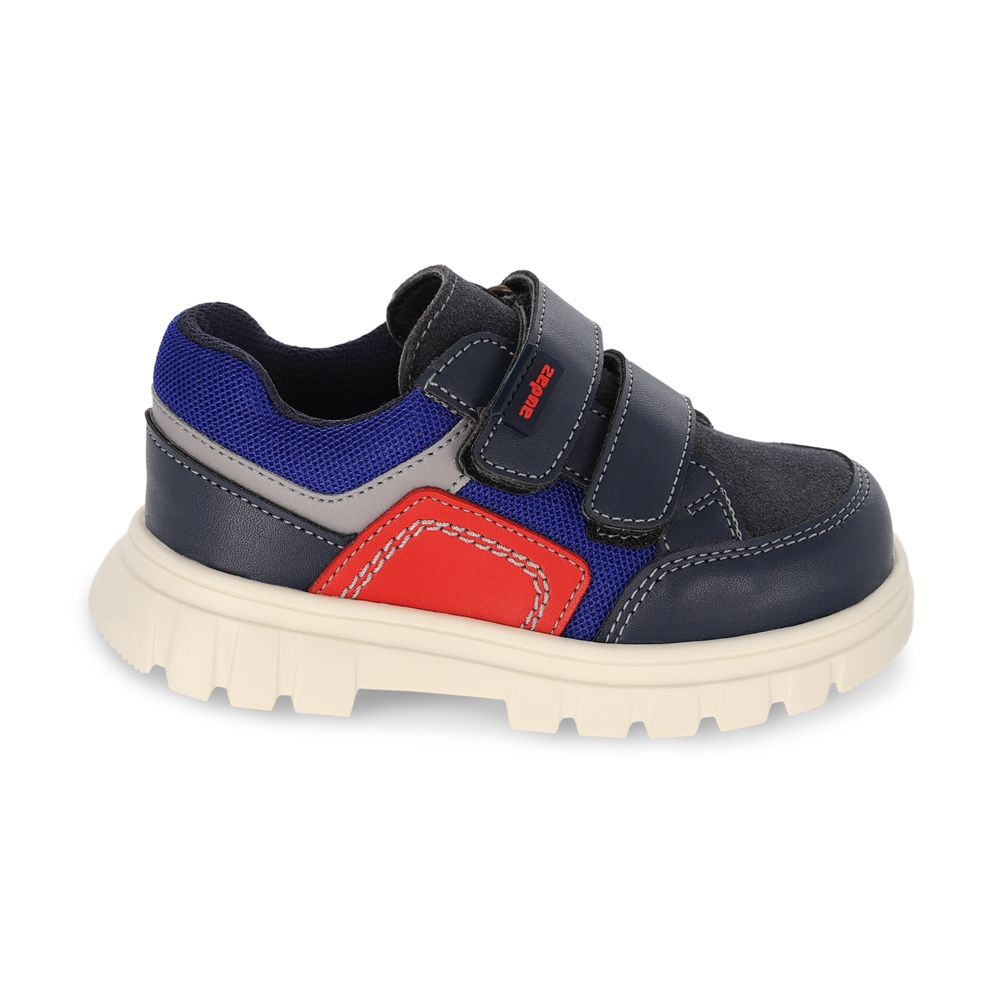 Foto 3 pulgar | Zapato Casual para Niño Audaz Azul Marino Doble Ajuste Velcro