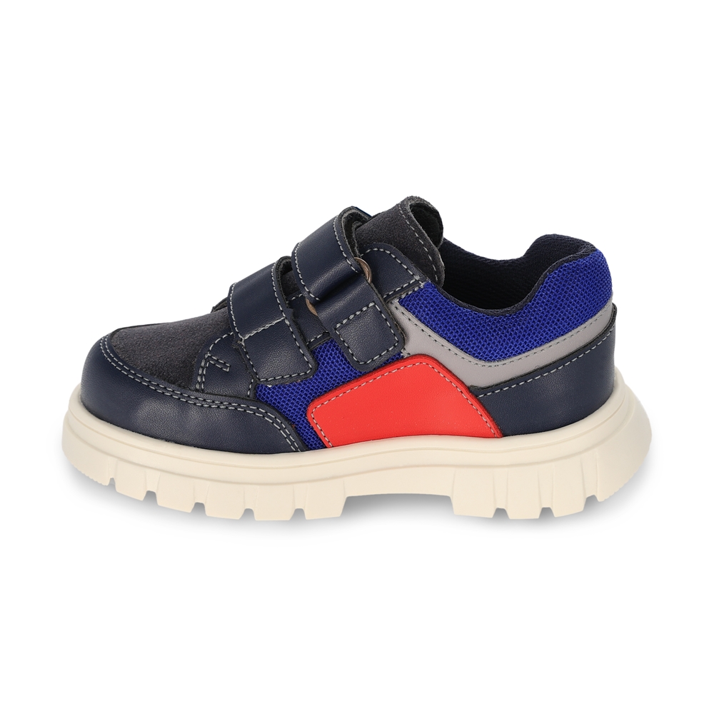 Foto 6 pulgar | Zapato Casual para Niño Audaz Azul Marino Doble Ajuste Velcro