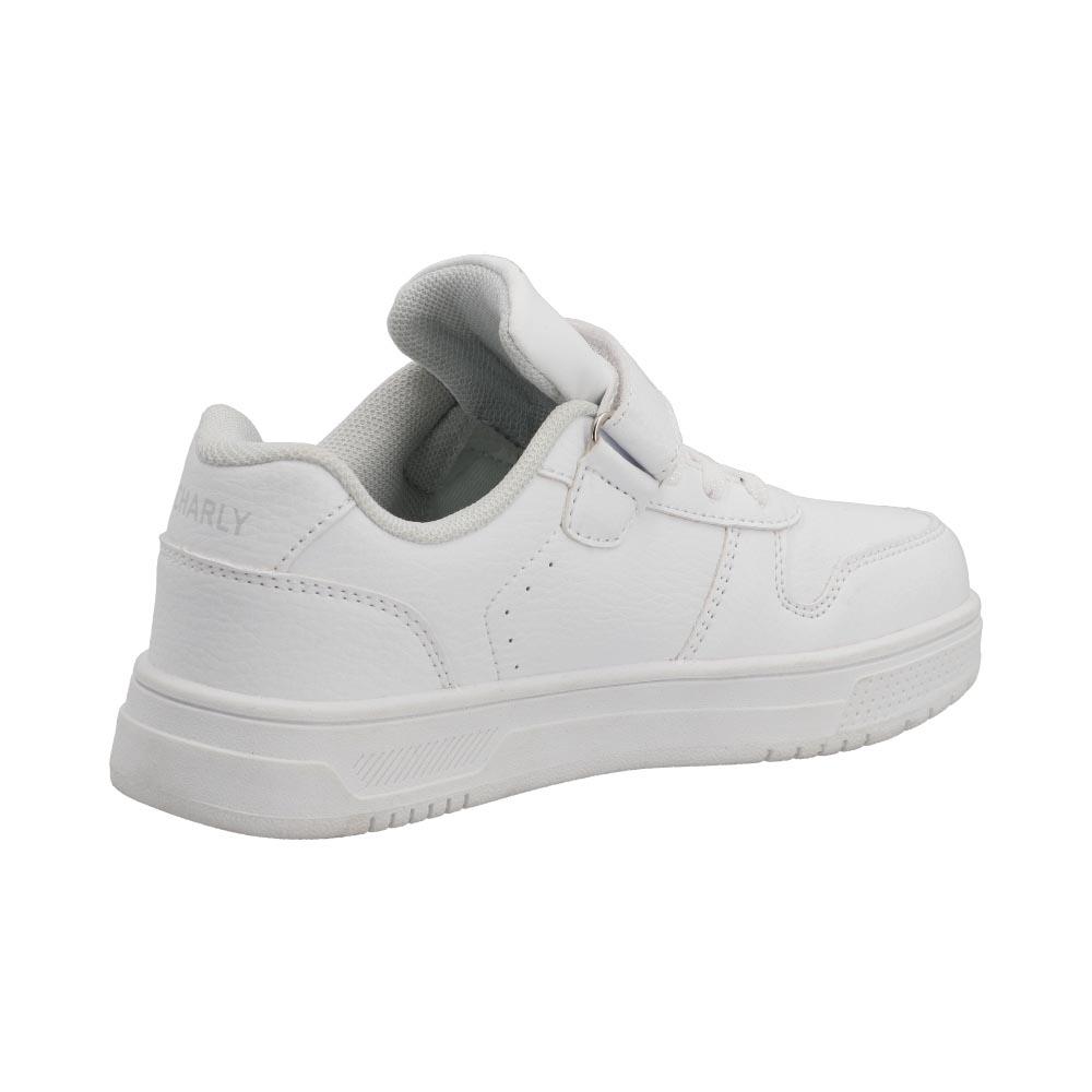 Foto 4 pulgar | Tenis Niño Charly Escolar Clasico Casual Comodos Blanco