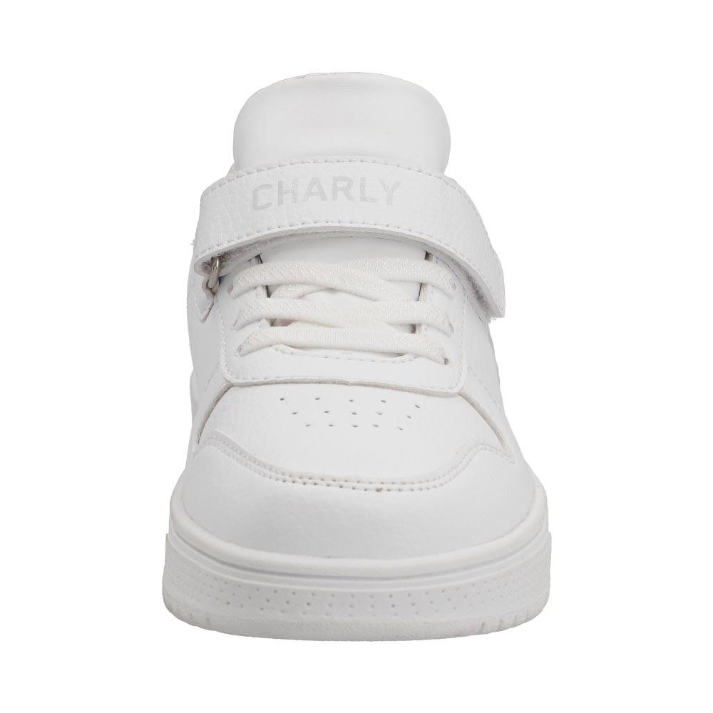 Foto 4 | Tenis Niño Charly Escolar Clasico Casual Comodos Blanco