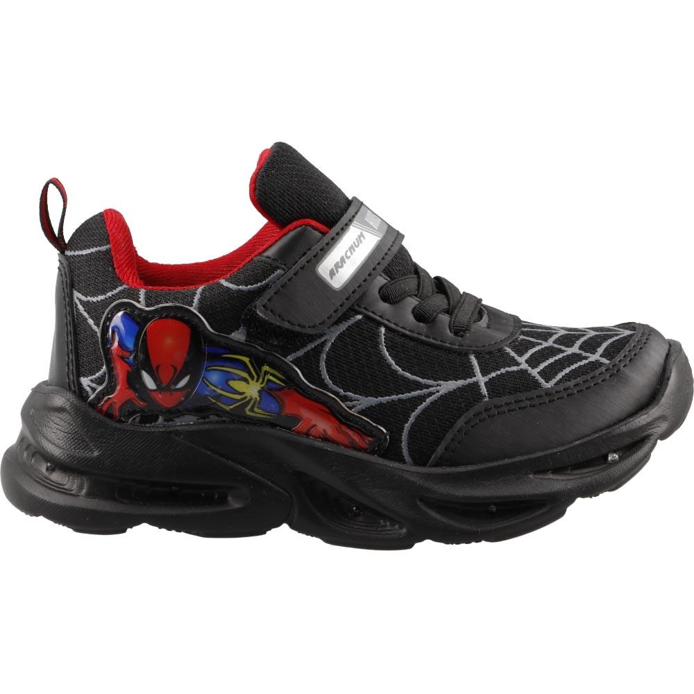 Tenis Space Boys Niño Ajustables Resistentes Negro