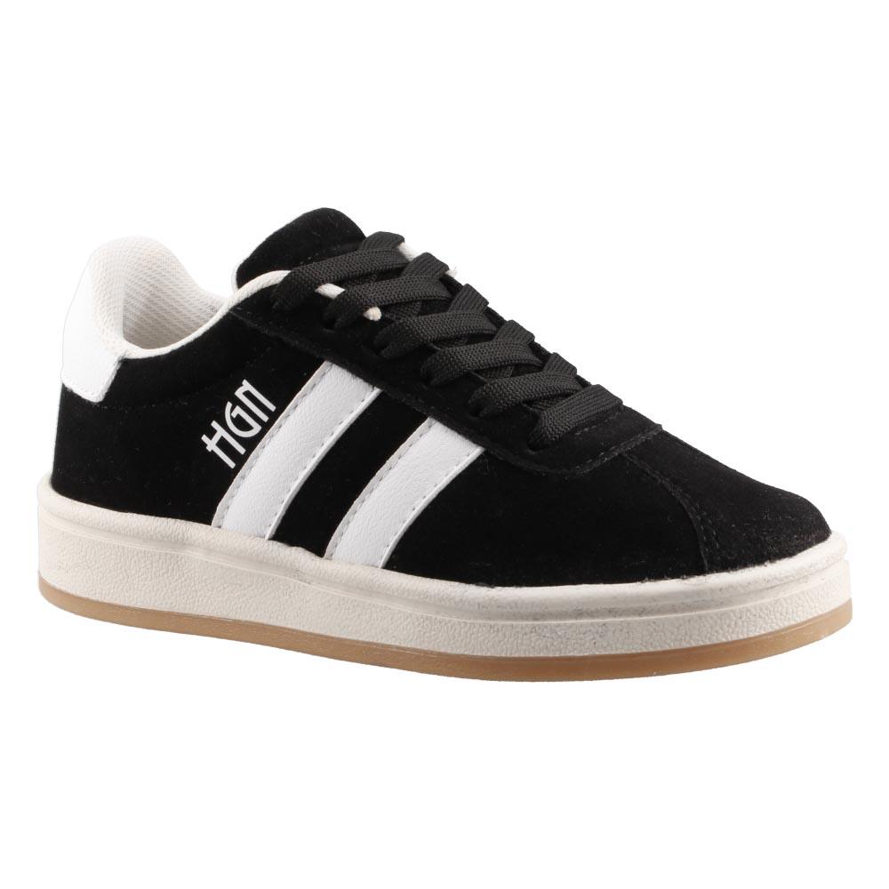 Foto 3 pulgar | Tenis Hgn Niño Moda Comodos Casual Negro