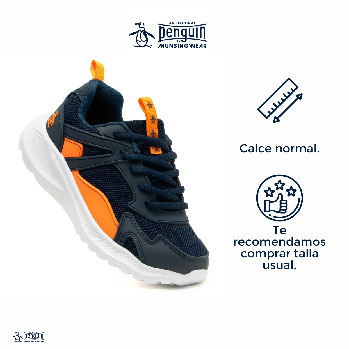 Foto 4 | Tenis Deportivo Original Penguin Style Billie Azul Marino Para Niño