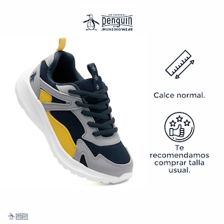 Foto 4 | Tenis Deportivo Original Penguin Style Billie Gris Para Niño
