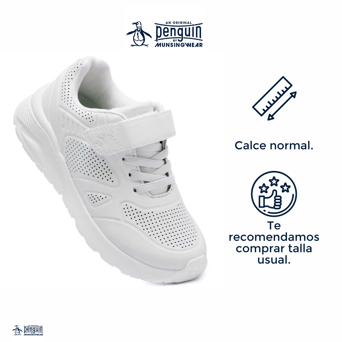 Foto 5 pulgar | Tenis Deportivo Original Style Skyler Blanco Para Niño