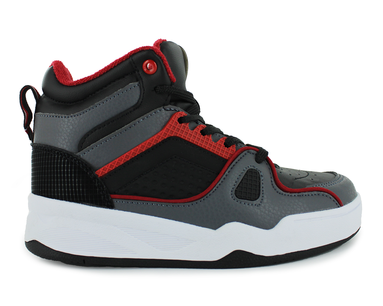 Foto 3 | Tenis Casual Negro Gris Rojo Infantil Koeno Re Newk
